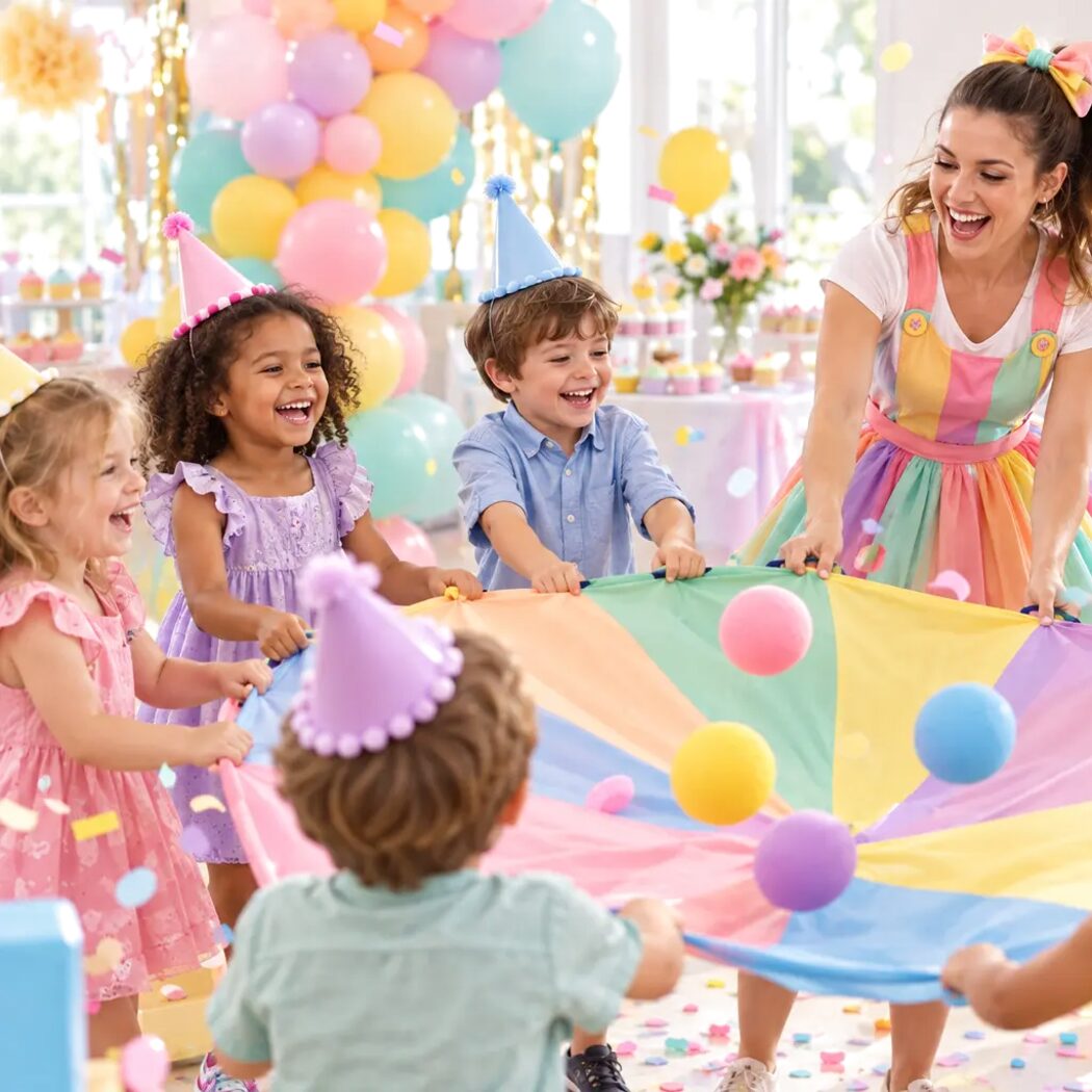 Jeux d’anniversaire dans une ambiance pastel
